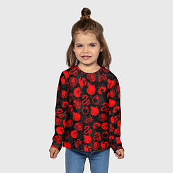 Лонгслив детский СИМВОЛЫ ГРЕХОВ 7 DEADLY SINS, цвет: 3D-принт — фото 2