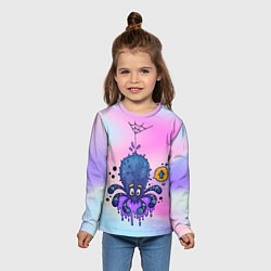 Лонгслив детский Милый паучок мутант, цвет: 3D-принт — фото 2