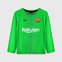 Лонгслив детский FC Barcelona Goalkeeper 202122, цвет: 3D-принт