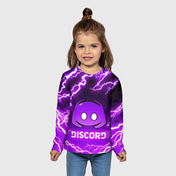 Лонгслив детский DISCORD ДИСКОРД МОЛНИЯ, цвет: 3D-принт — фото 2