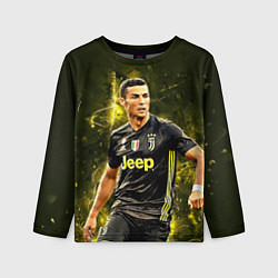 Лонгслив детский Cristiano Ronaldo Juventus, цвет: 3D-принт
