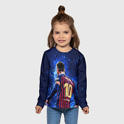 Лонгслив детский Leo Messi Лео Месси 10, цвет: 3D-принт — фото 2