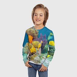 Лонгслив детский Морской мир, цвет: 3D-принт — фото 2