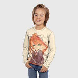 Лонгслив детский Нарисованная Моника, цвет: 3D-принт — фото 2