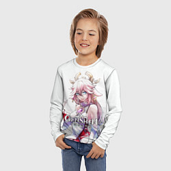 Лонгслив детский Yae Guuji - Genshin Impact, цвет: 3D-принт — фото 2
