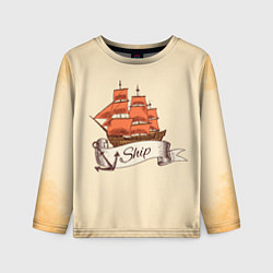 Лонгслив детский Корабль Ship, цвет: 3D-принт