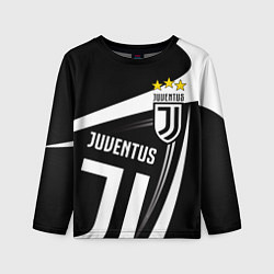 Лонгслив детский JUVENTUS ЮВЕНТУС ПОЛОСЫ, цвет: 3D-принт