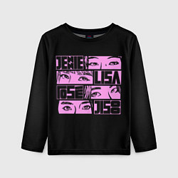 Детский лонгслив Black pink eyes