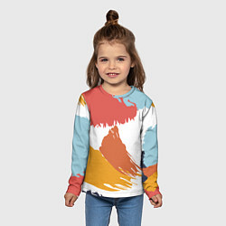 Лонгслив детский Цветные пятна, мазки кистью, цвет: 3D-принт — фото 2