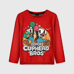 Детский лонгслив Super Cuphead Bros