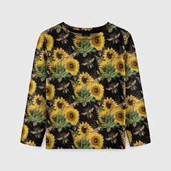 Детский лонгслив Fashion Sunflowers and bees