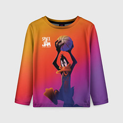 Лонгслив детский Space Jam 2 Даффи Дак, цвет: 3D-принт