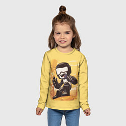 Лонгслив детский Танкист Tankman, цвет: 3D-принт — фото 2