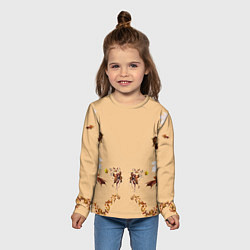 Лонгслив детский Прекрасный осенний листопад, цвет: 3D-принт — фото 2