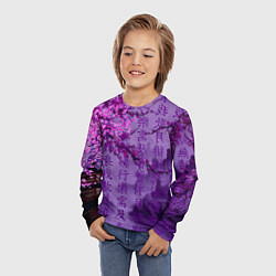Лонгслив детский Фиолетовый китай, цвет: 3D-принт — фото 2
