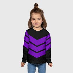 Лонгслив детский Три полоски Классика, цвет: 3D-принт — фото 2