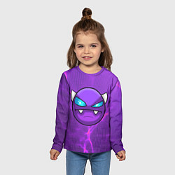 Лонгслив детский Geometry Dash, цвет: 3D-принт — фото 2