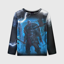 Лонгслив детский ASSASSINS CREED VALHALLA ВАЛХАЛЛА, цвет: 3D-принт