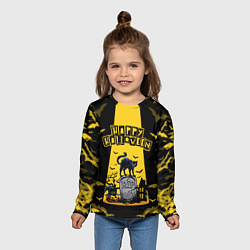 Лонгслив детский Кот на кладбище, цвет: 3D-принт — фото 2