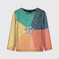 Детский лонгслив Лапа на фоне АПВ 5 1 12