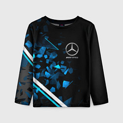 Лонгслив детский Mercedes AMG Осколки стекла, цвет: 3D-принт