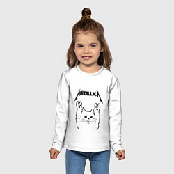 Лонгслив детский Metallica Meowtallica, цвет: 3D-принт — фото 2
