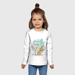 Лонгслив детский С днем рождения 7 месяц, цвет: 3D-принт — фото 2