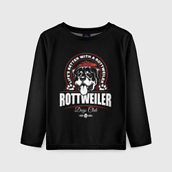 Лонгслив детский Ротвейлер Rottweiler, цвет: 3D-принт