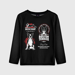 Детский лонгслив Бостон-Терьер Boston Terrier