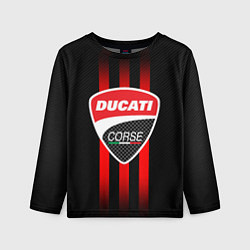 Лонгслив детский DUCATI CARBON LOGO ITALY CONCERN, цвет: 3D-принт