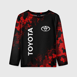 Лонгслив детский TOYOTA MILITARY PIXEL BLACK RED, цвет: 3D-принт