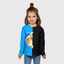Лонгслив детский Новый год 2022 тигр, цвет: 3D-принт — фото 2