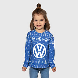 Лонгслив детский Volkswagen Новогодний, цвет: 3D-принт — фото 2