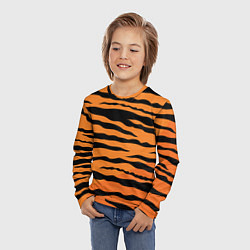 Лонгслив детский Шкура тигра вектор, цвет: 3D-принт — фото 2