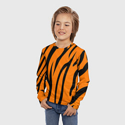 Лонгслив детский Текстура тиграtiger, цвет: 3D-принт — фото 2
