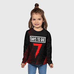 Лонгслив детский 7 DAYS TO DIE Полутона, цвет: 3D-принт — фото 2