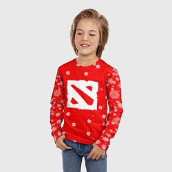 Лонгслив детский НОВОГОДНИЙ ДОТА 2 НОВЫЙ ГОД DOTA 2, цвет: 3D-принт — фото 2