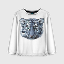Лонгслив детский Взгляд белого тигра, цвет: 3D-принт