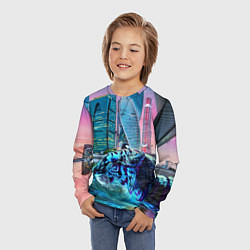 Лонгслив детский Плывущий хищник, цвет: 3D-принт — фото 2