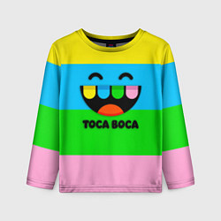 Лонгслив детский Toca Boca Logo Тока Бока, цвет: 3D-принт