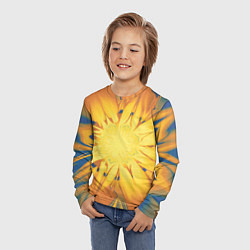 Лонгслив детский Солнечный цветок Абстракция 535-332-32, цвет: 3D-принт — фото 2