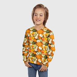 Лонгслив детский Тыквы Pumpkin, цвет: 3D-принт — фото 2