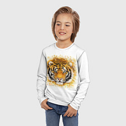 Лонгслив детский Дикий Тигр Wild Tiger, цвет: 3D-принт — фото 2