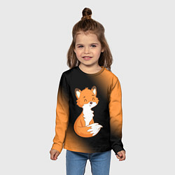 Лонгслив детский FOX - Градиент, цвет: 3D-принт — фото 2