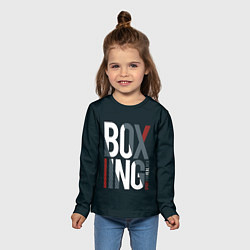 Лонгслив детский Бокс - Boxing, цвет: 3D-принт — фото 2
