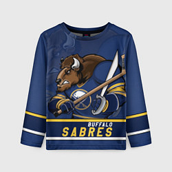 Лонгслив детский Баффало Сейберз, Buffalo Sabres, цвет: 3D-принт