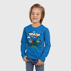 Лонгслив детский Super train bros, цвет: 3D-принт — фото 2