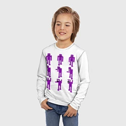 Лонгслив детский Five Nights At Freddys purple guy, цвет: 3D-принт — фото 2