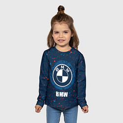 Лонгслив детский BMW BMW Брызги, цвет: 3D-принт — фото 2