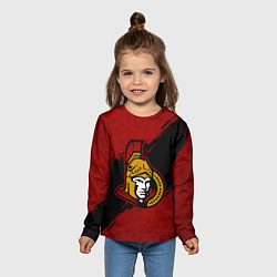 Лонгслив детский Оттава Сенаторз , Ottawa Senators, цвет: 3D-принт — фото 2